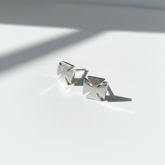 Templar Studs Silver