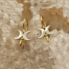 Waxing Waning Moon Earrings.