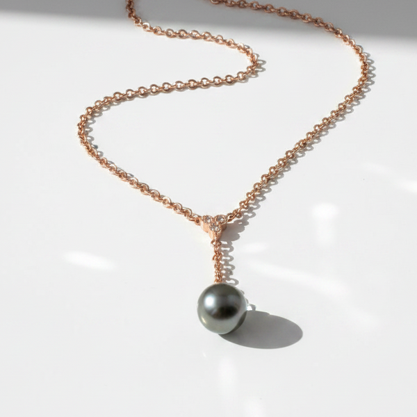 Black Pearl Diamond Pendant. POA