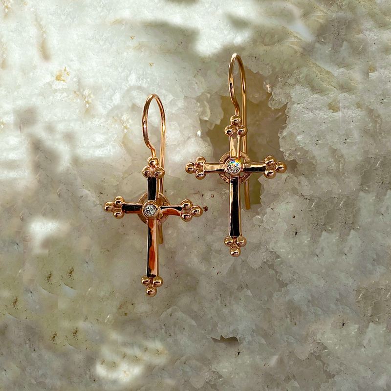 LOVE & HATRED | Botonee Cross Earrings
