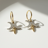 Waxing Waning  Moon Earrings. POA