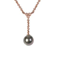 Black Pearl Diamond Pendant. POA